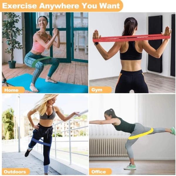 Mini Tension Anti Slip Pull Resistance Band For Fitness Strength Training Pilates Yoga Sports