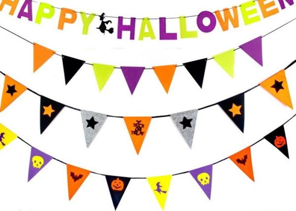 Halloween Flags Felt Fabric Crafts Create Halloween Atmosphere For Home