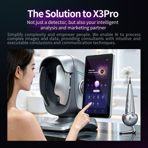 X3 Pro AI 3D Facial Analyzer Detect Acne Aging Generate Smart Report Cloud Storage Salon Beauty Machine CE Certified Wholesale