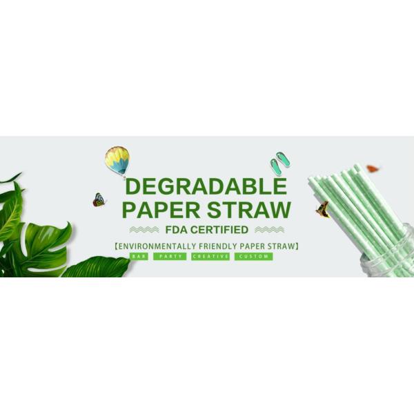 Food Grade Paper Straws Packaging Custom Box for Bar Accessories Type Drinking Straws
