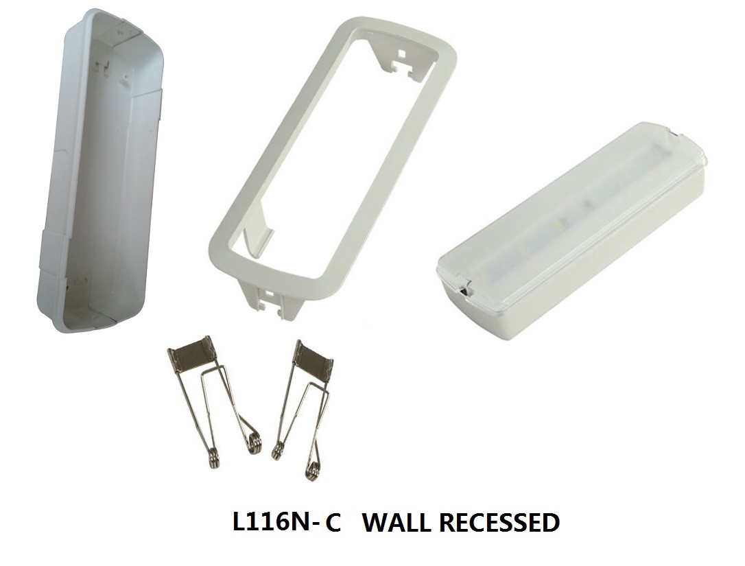 3pcs SMD 5730 LED Recessed Emergency Light with Ni-Cd Battery 3.6V 0.6Ah for More Than 3 Hours Duration