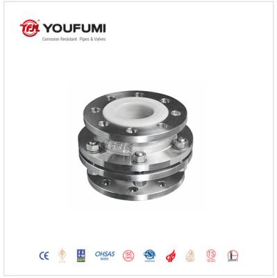 JIS Vertical Lift Check Valve , PFA Lined CF8 Check Valve Fluorine Chemical Use