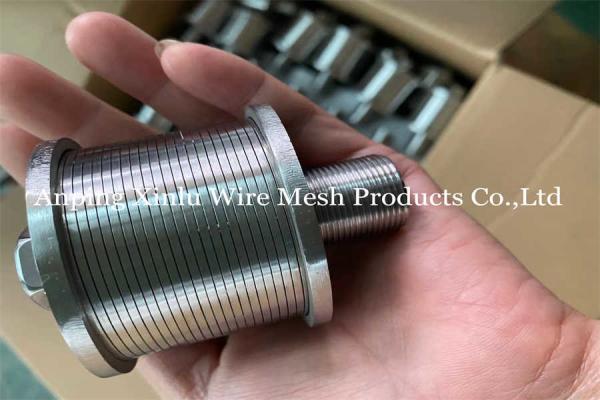 Npt Thread Water Strianer Filter Stainless Steel Screen Nozzle Slot 0.25mm