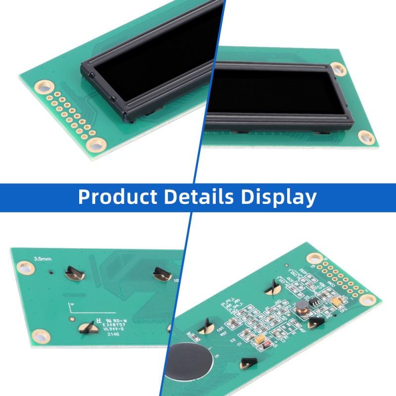 OLED004002A Black Film, 40x2 Character OLED LCD Display, WS0010 Controller, Parallel Port,154.4x16.5mm View Size,Working Temperature -40+80 Display