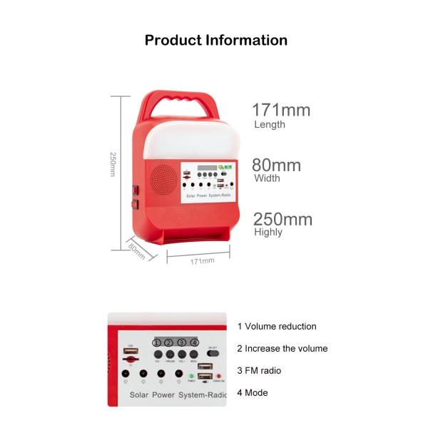 Перемещение Powerbank заряжателя батареи домашней небольшой осветительной установки панели солнечной энергии портативное
