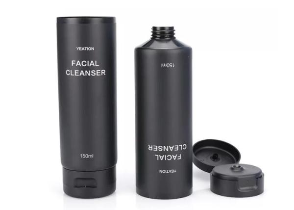 Customized Matte Black Cosmetic Tube 150ML PCR Sugarcane Cosmetic Tubes