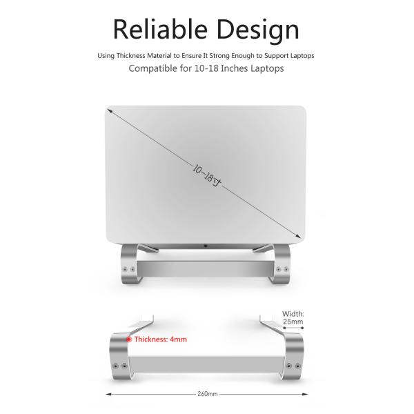 Thickened Aluminium Alloy Laptop Stand Universal Laptop Holder for 10-18in Laptops Hollow Design Stable Triangle Design
