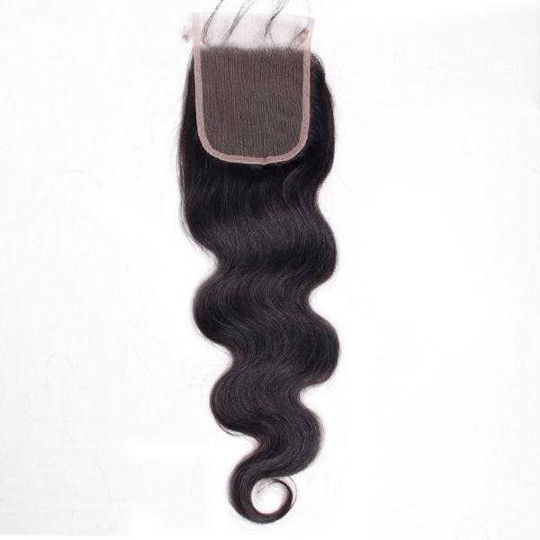No Shedding Peruvian Virgin Hair 4 X 4 Lace Closure Hair Extensions Body Wave For Ladys