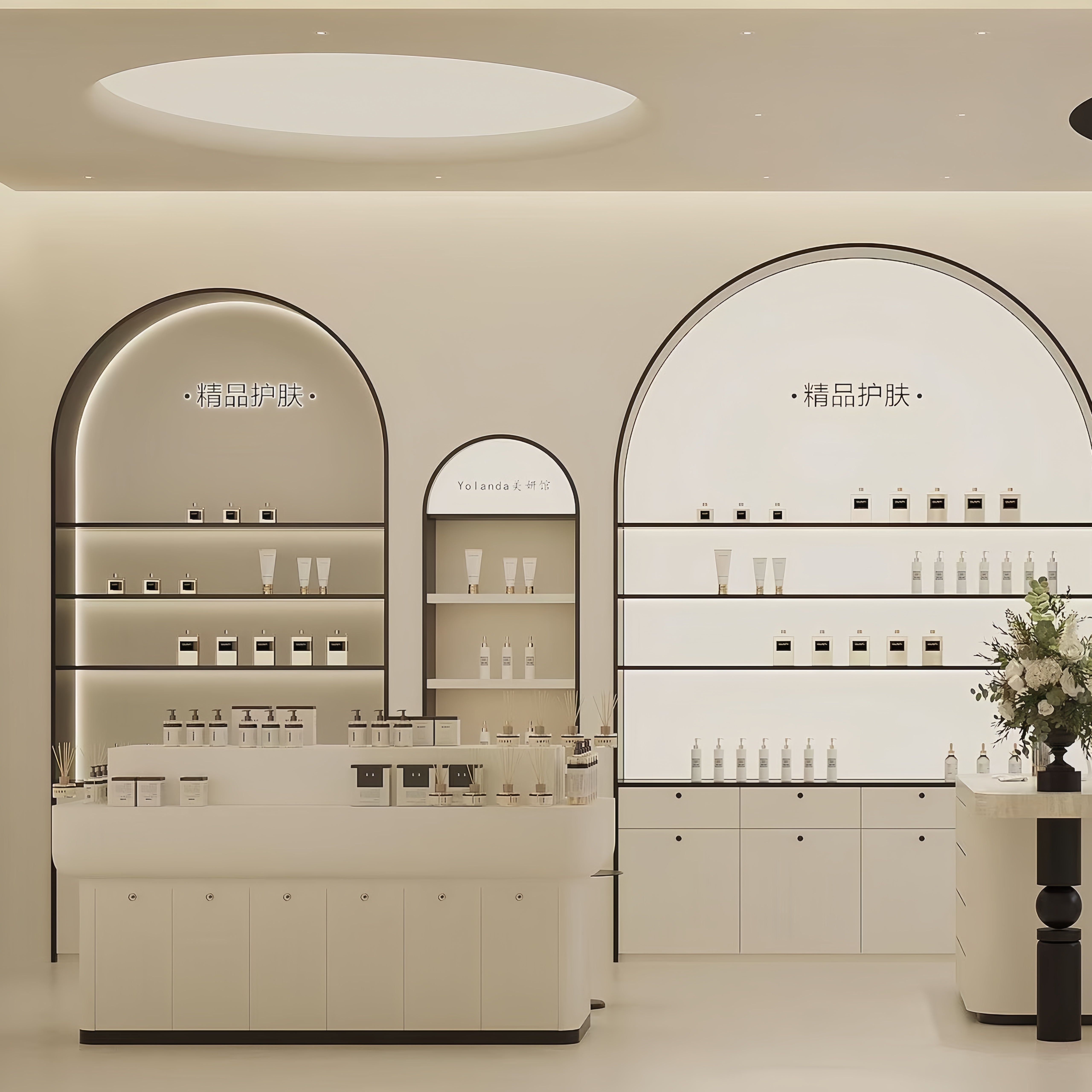 Complete Custom Makeup Display Solution for Beauty Brands - From Single Counter to Entire Store Layout