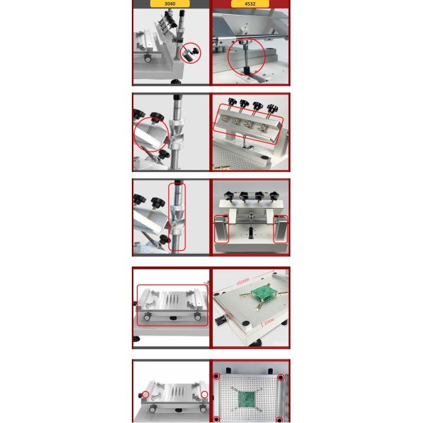 Better Design Manual Stencil Printer 4532 Oil Pressure SMT Silk Printer 45x32cm