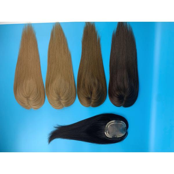 Mono topper silk topper Russian hair quality women topper for hair loss high density