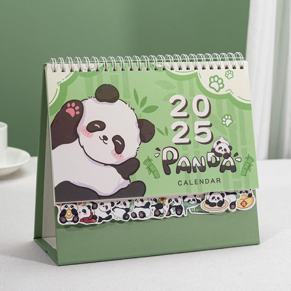 2025 High Quality Custom Designed Advent Calendar Empty Desktop Spiral Desk Calendar Kraft Paper Cardboard Offset Promotions