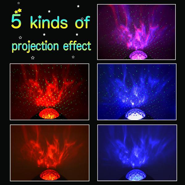 2021 New Creative UFO Aurora Borealis Galaxy Projector Night Light Lamp Party Holiday Decoration Northern Lights Star Pr