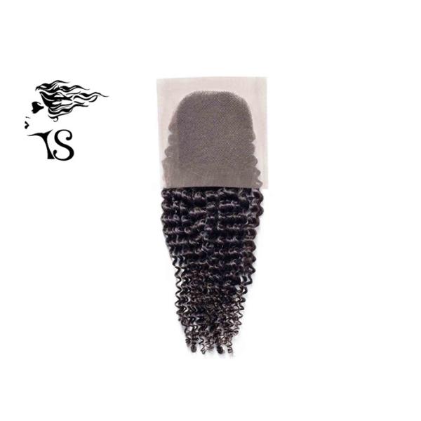Kinky Curly Swiss Lace Frontal Closure / Lace Frontal Hair Pieces For Black Women