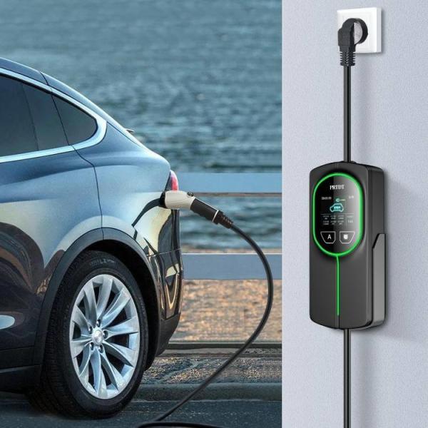 9.6KW 32a Type 1 Type 2 Portable EV Car Charger For Electric Vehicle Charging