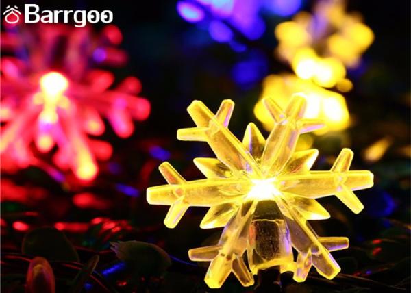 6M Solar LED Christmas Lights Snowflake String 30leds Energy Saving Party Decoration