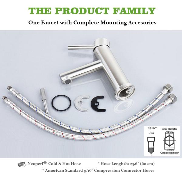 Solid Steel 316 Body Basin Mixer Brush Satin Bathroom Faucet Tap Basin Faucet Waterfall Taps Manufacturer