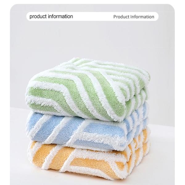 Thickened Woven Sustainable Jacquard Coral Fleece Dishcloth Microfiber Cleaning Rag