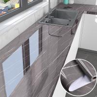 0.6*100m Taille de rouleau PVC Marbre feuille Peel et coller papier peint Améliorer votre expérience de divertissement