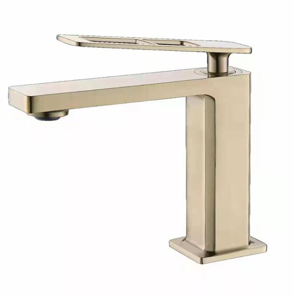 Single Handle Sink Taps for Bathroom Hot Cold Mixer by Lizhen Hwa in Chrome Plating