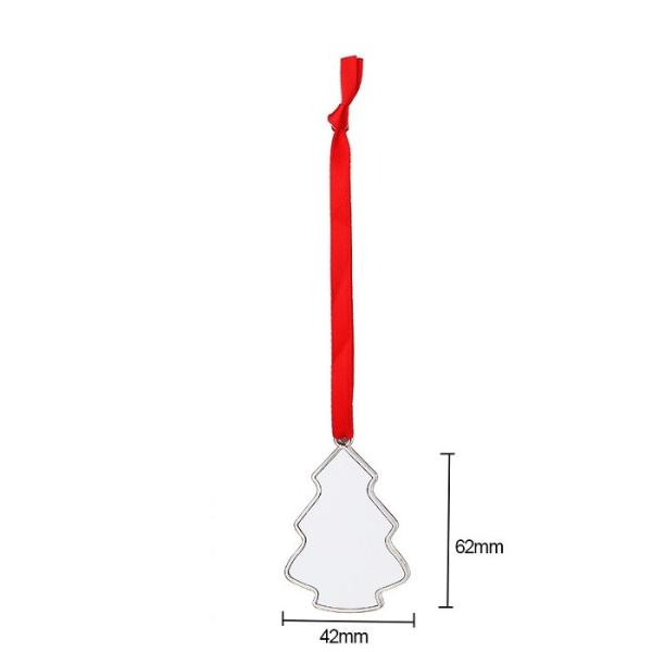 Blank Metal Sublimation Christmas Ornament Christmas Tree Hanging Decorations