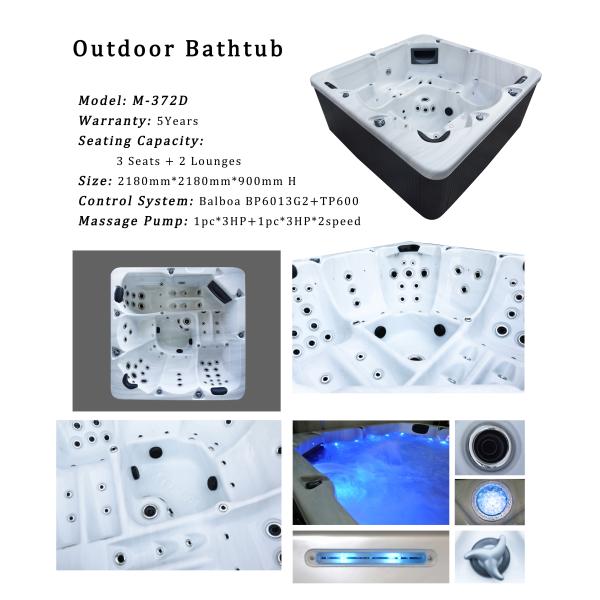 5 людей семья и джакузи друга на открытом воздухе с холеным экстерьером styly и местом