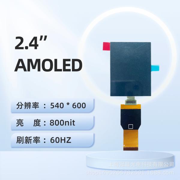 2.4 Inch AMOLED Display Panel 60Hz Refresh Rate 800cd/M² High Brightness 540*600
