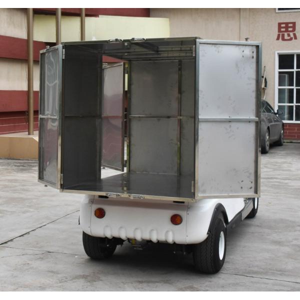2 Seats Small Cargo Vehicle Electric Golf Cart With Stainless Steel Container For Hotel