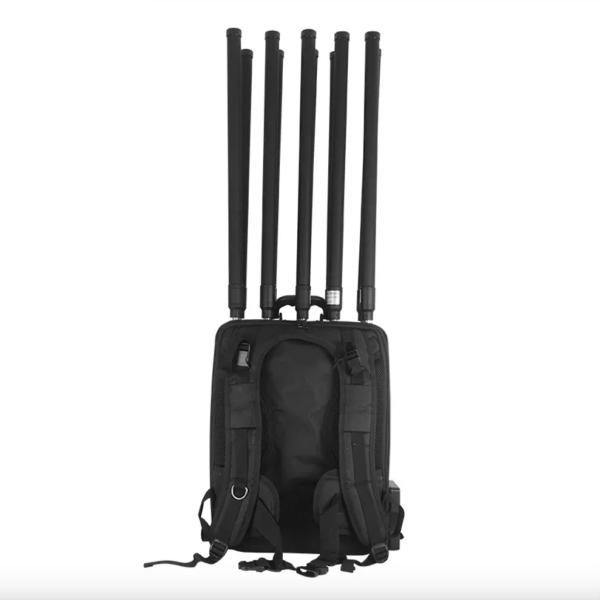 10 Channel Man Pack Drone Jammer Mochila 16dbi Antenna 360°1,5km RF Range Jamming