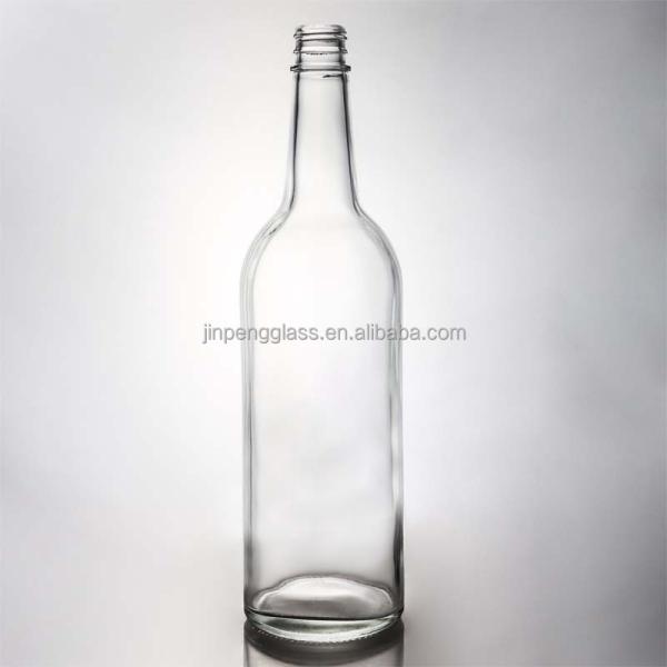 Hot Clear Crystal White Glass Bottle for Wine Gin Whiskey Tequila 500ml 700ml 750ml 1000ml