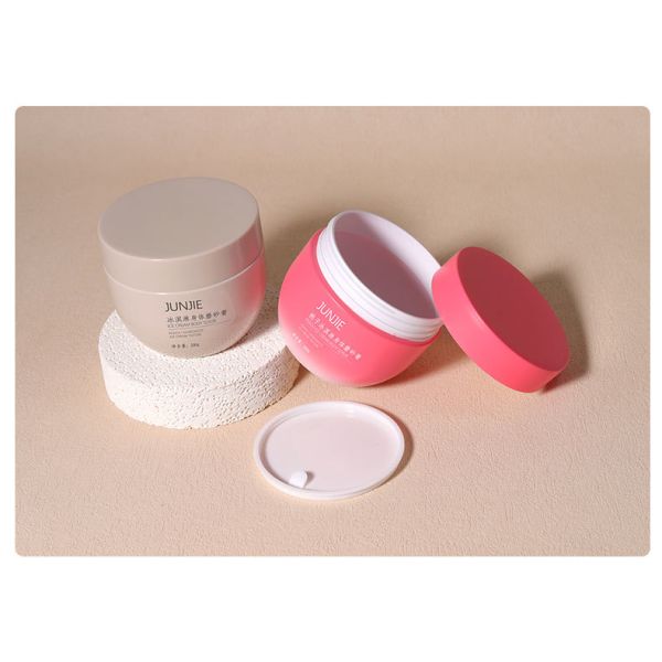 200g 250g 400g Plastic Body Butter Jars PE Scrub & Mud Film Container Refillable Cosmetic Jars For Face Cream & Skincare Products