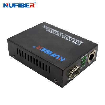 Gigabit SFP To RJ45 Media Converter , UTP To SFP Converter DC5V 1A For CCTV
