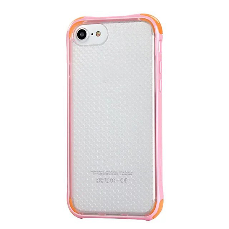 Soft TPU Three-color Anti-drop Mesh Cell Phone Case Back Cover For iPhone 7 6s Plus