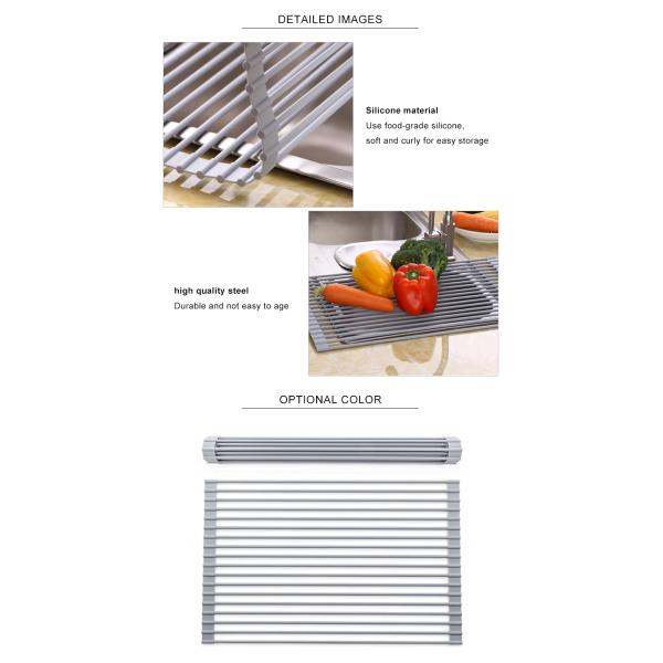 Не токсический теплостойкий силикон свертывает вверх стеллаж для просушки