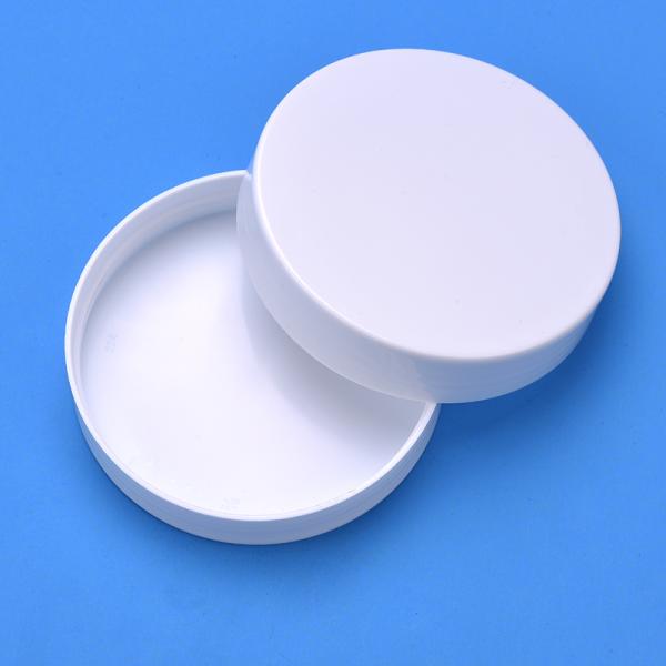 Smooth Wall 68mm White Plastic Jar Lids For Cosmetic Bottle