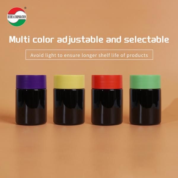 Food Grade PET Plastic Bottle Plastic Jar For Pet Nutrition Vitamins With Screw Cap
