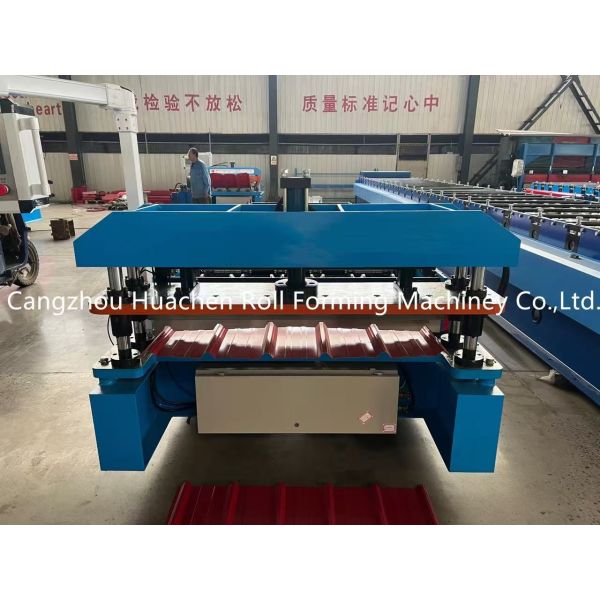 R Panel Roofing Sheet Roll Forming Machine with 45# Steel Rollers, 11 Stations, and 0.3-0.6mm Material Thickness