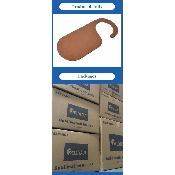 Sublimation MDF Door Hanger Blank Custom Printing for Retire Baptism Diwali Real Estate Tear-off Tag