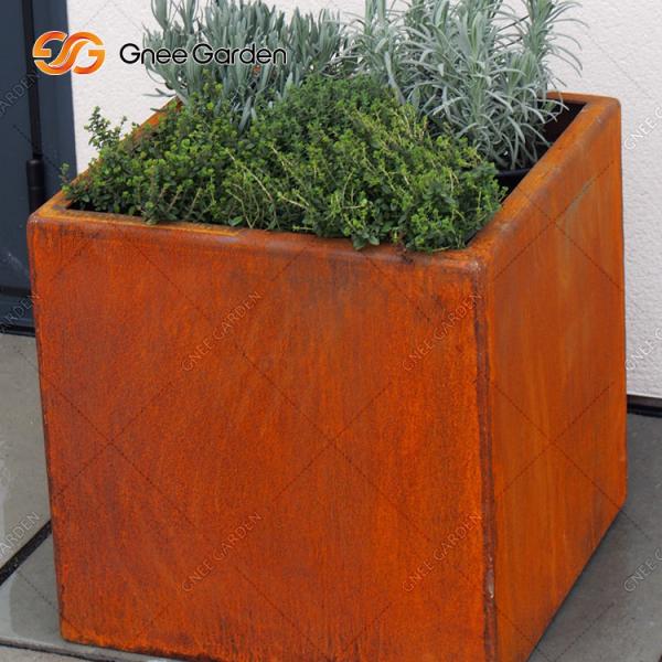 Rust Metal Hanging Wall Planter Corten Steel Flower Box