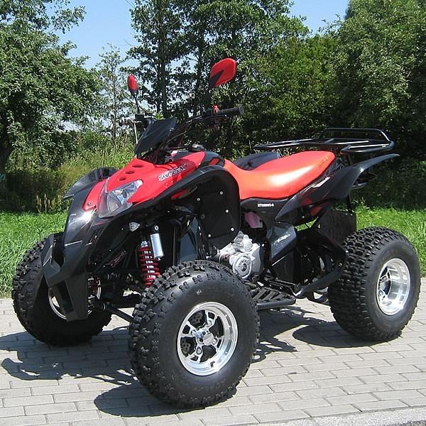 250cc Extra Large Size Four Wheel Atv With Electric Start System Black
