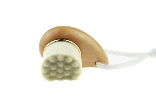 60g Facial Cleansing Brush Natural Pine Handle White Fiber Bristles Pore