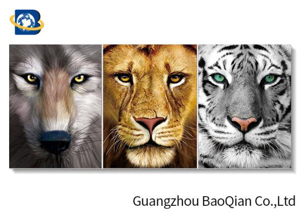 Panda / Tiger Animal Lenticular 3d Stereograph Printing / Pictures For Living Room Décor Art
