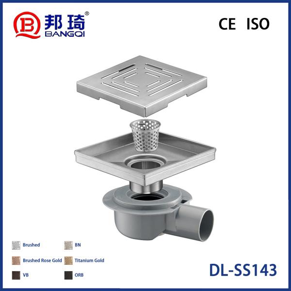 DL-SS143 Drainage de plancher en acier inoxydable européen