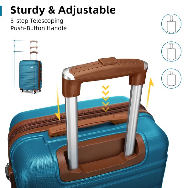 ABS Hardcase Spinner Luggage Hard Sided Suitcase With Mute Wheels