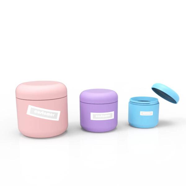 Frasco de cuidados com a pele em plástico de PP Creme facial cosmético emulsão Frasco de forma redonda Frasco de creme 60g