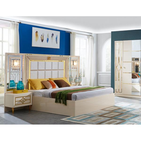 Мебель спальни хозяев панели наборов короля спальни твердой древесины минималистская деревянная