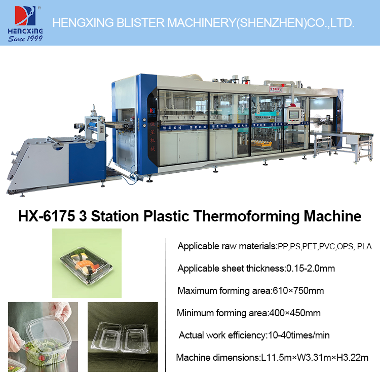 Automatic Air Pressure Thermoforming Machine for Premium Plastic Food Trays & Clamshell Box Manufacturing