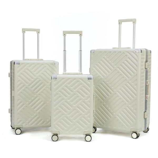 Aluminum Frame Hard Travel Luggage Suitcase Customizable Odor Free
