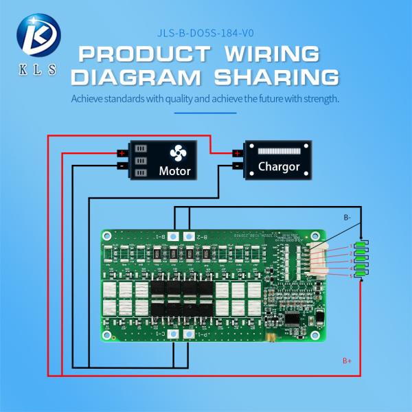 太陽光路灯用のKLS BMS - 3S 4S 5S LiFePO4, 5A 10A,リチウム電池温度センサー