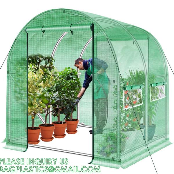 Heavy-Duty Poly Balcony Large Walk In Tunnel Plastic Greenhouse Tent For Winter Indoor Garden Winter PVC Mini